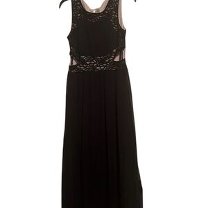 SWEET  STORM | Black Halter Maxi Sundress